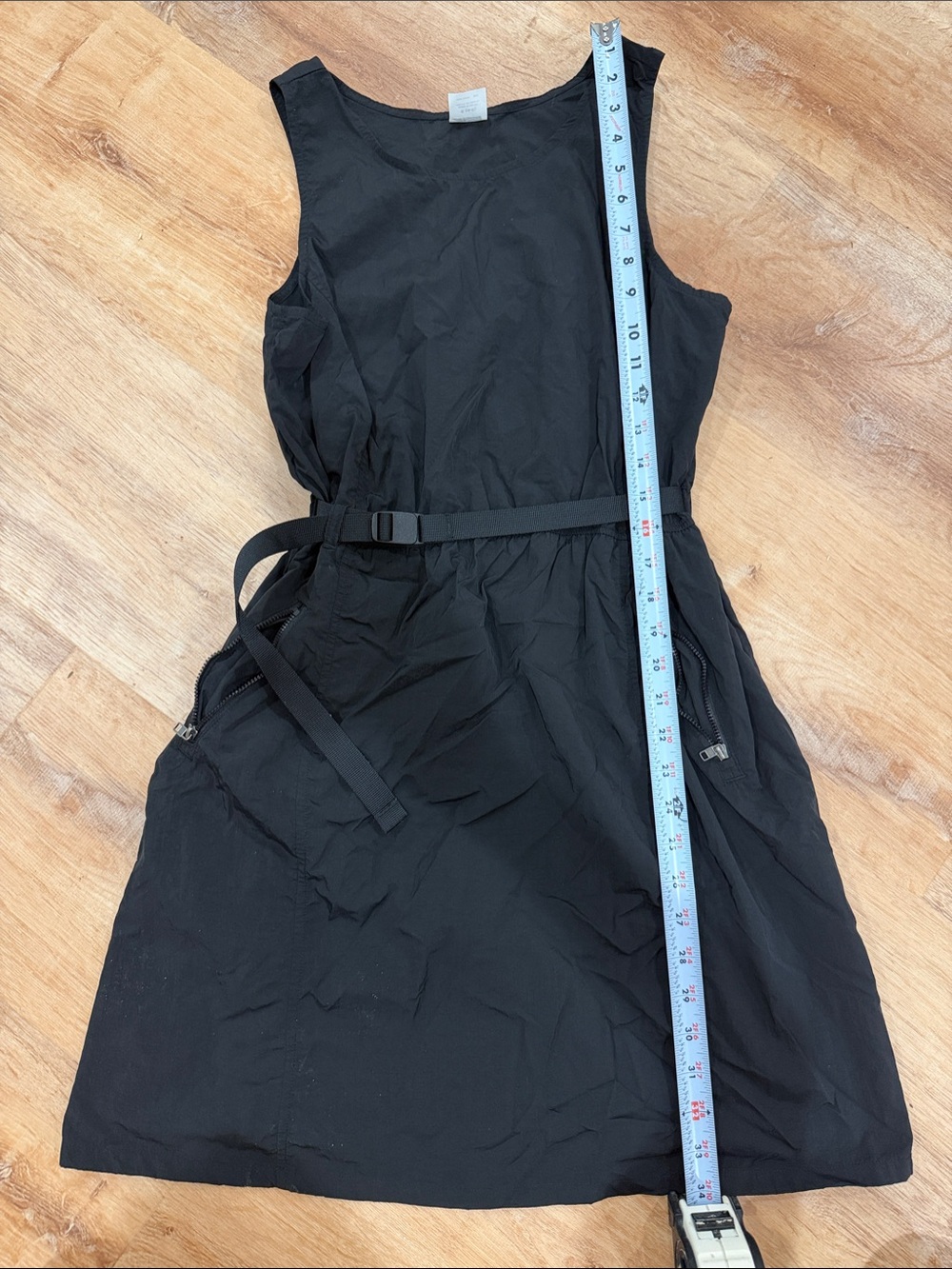 Avia Black Sleeveless Belted Mini Dress - workout material